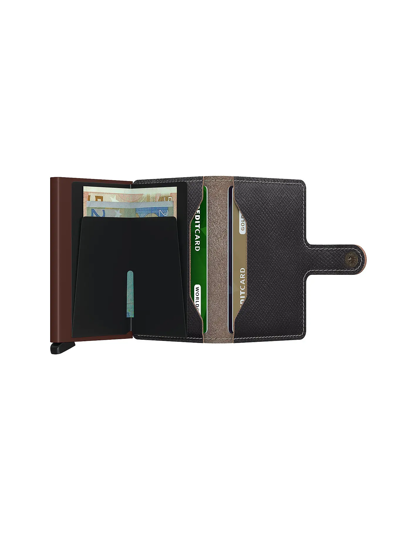 SECRID | Geldbörse - Miniwallet Saffiano Brown | 